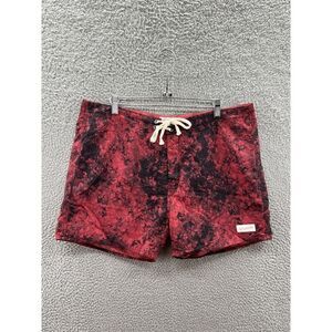 Saturdays Surf NYC Men’s Red Printed Swim Shorts Men’s Size 34